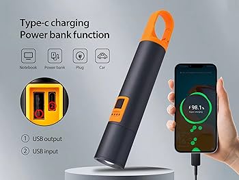 L-s18 Glare Rechargeable Type-c Led Flashlight With Power Bank – Usb