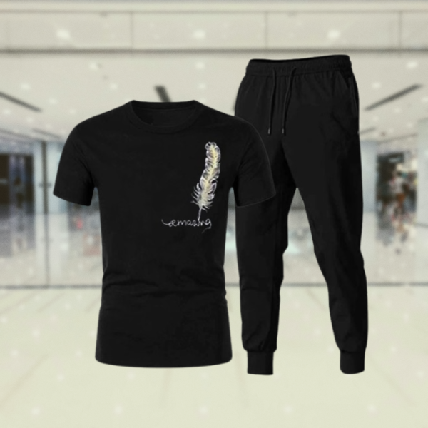 Tracksuit Amazing Trendy Smart Black T Shirt And Trouser For Boys