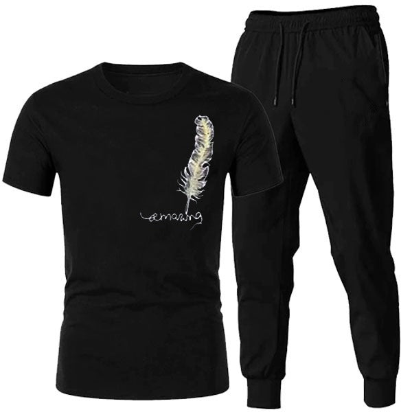 Tracksuit Amazing Trendy Smart Black T Shirt And Trouser For Boys