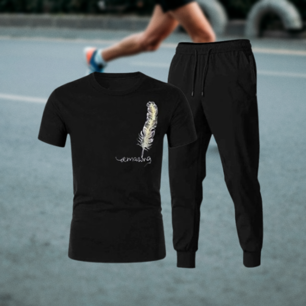 Tracksuit Amazing Trendy Smart Black T Shirt And Trouser For Boys